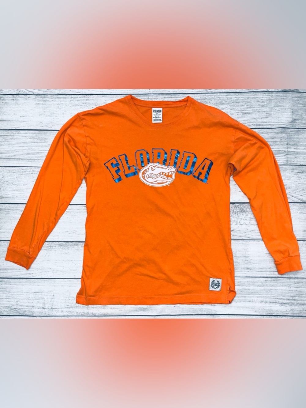 PINK Victoria's Secret Orange Florida Long Sleeve Tee